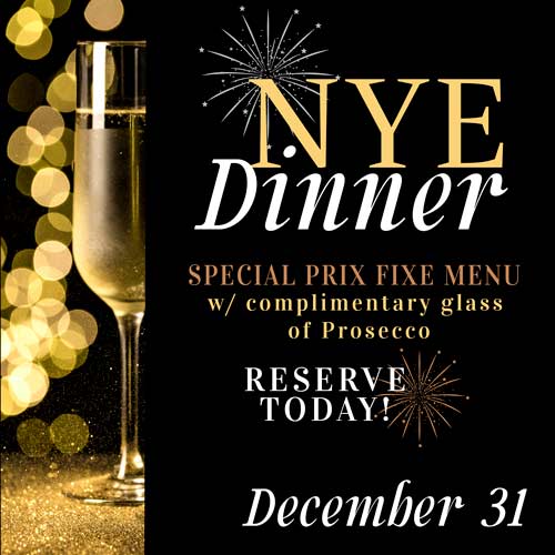 New Years Even Prix Fixe Menu